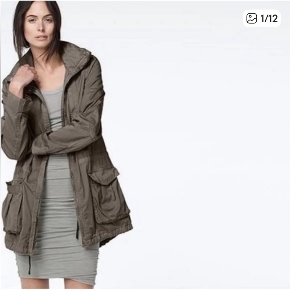 James Perse Olive Utility Jacket 211 Sale